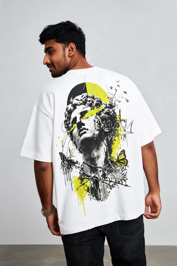 White_Cotton_Oversized_Neon_Renaissance_Graphic_Tee_For_Unisex