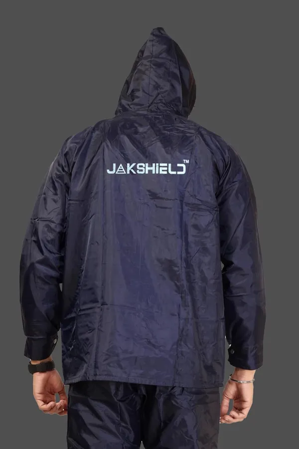 Rain_Coat_For_Men_With_Adjustable_Hood_Polyester_Waterproof_Full_Sleeves_Top_And_Bottom_Set_Rainwear_Front_Zip_With_Snap_Button_Flap