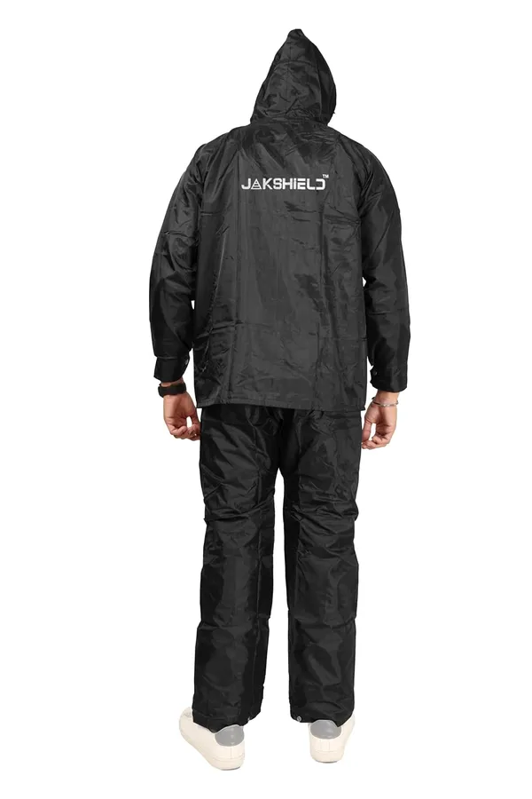 Product_Summary_Jakshield_Rain_Coat_For_Men_With_Adjustable_Hood_Polyester_Waterproof_Full_Sleeves_Top_And_Bottom_Set_Rainwear_Front_Zip_With_Snap_Button_Flap