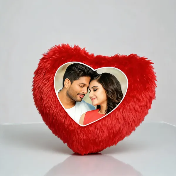 Red_Furry_Heart-Shaped_Photo_Cushion