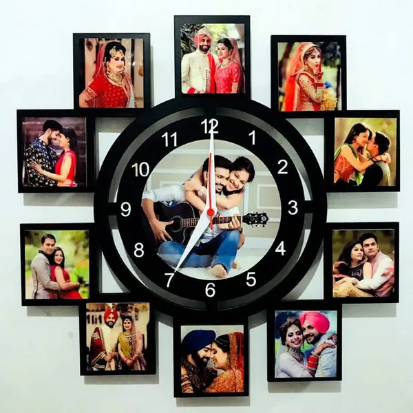 Black_Contemporary_Photo_Collage_Wall_Clock