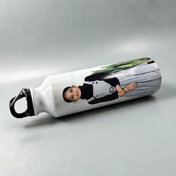Aluminium_Glossy_Illustration_Print_Personalised_Water_Bottle