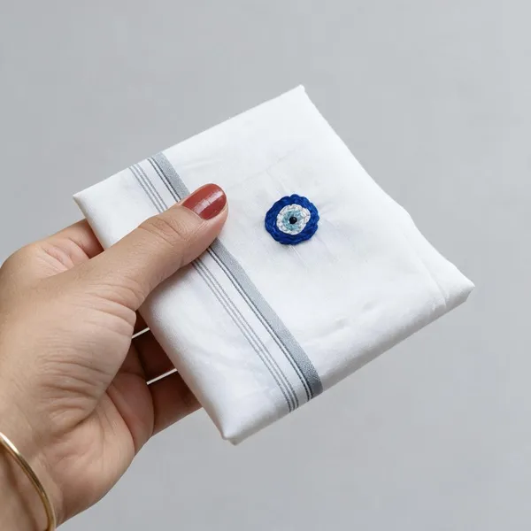 White_Fabric_Embroidered_Handkerchief_For_Men