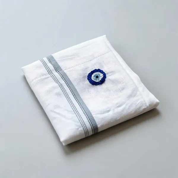 White_Fabric_Evil_Eye_Embroidered_Handkerchief_For_Men