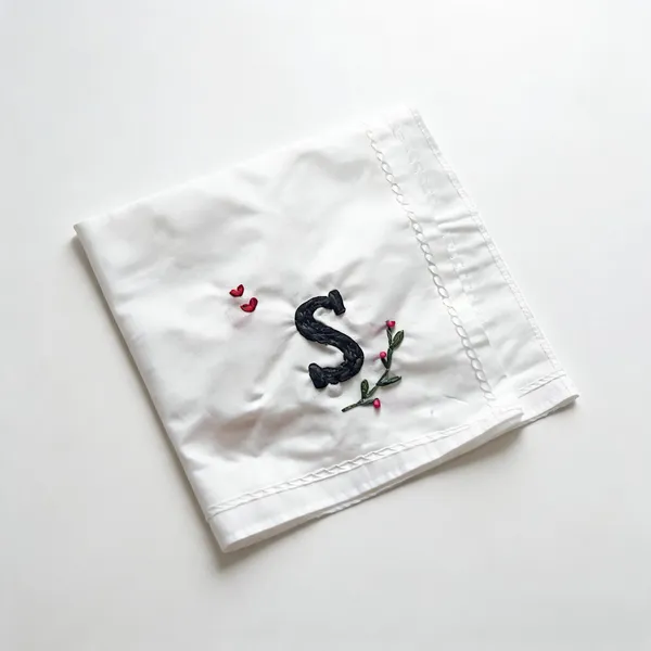 White_Fabric_Embroidered_Floral_Monogram_Handkerchief