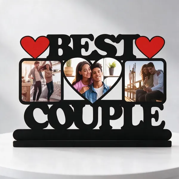 Black_Best_Couple_Heart_Design_Photo_Collage_Frame
