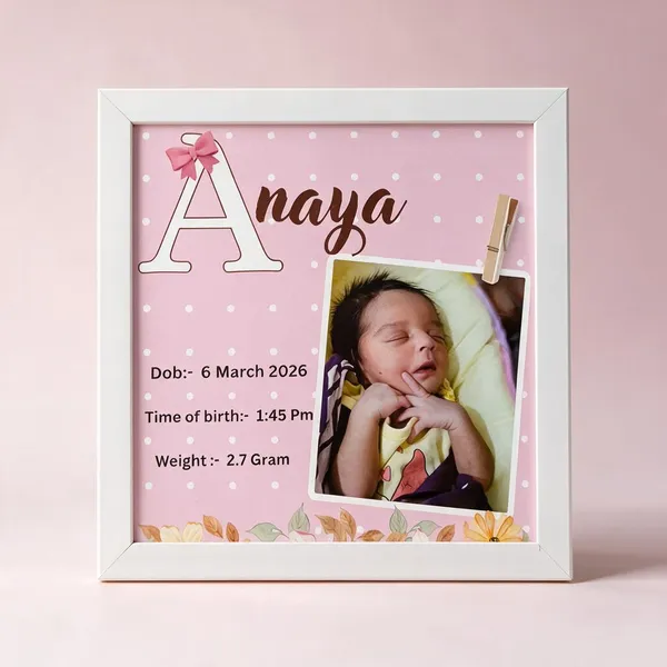 White_Personalized_Pink_Baby_Photo_Frame