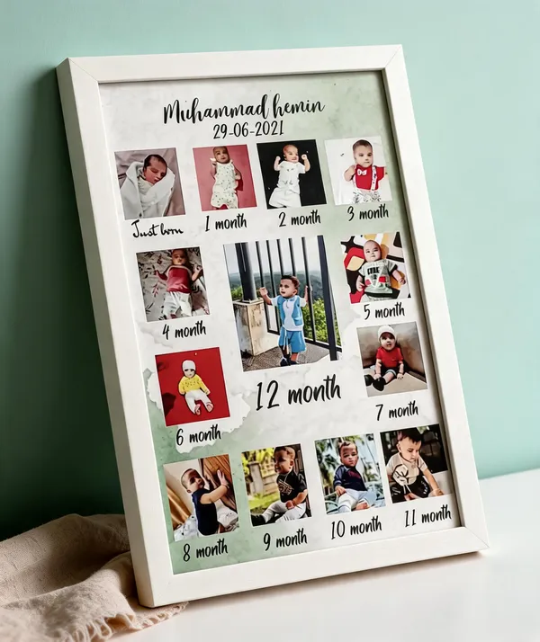 White_Baby_Milestone_Month-Wise_Photo_Collage_Frame