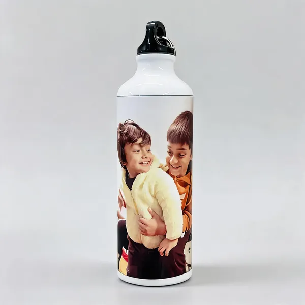 White_Photo_Print_Loop_Cap_Water_Bottle