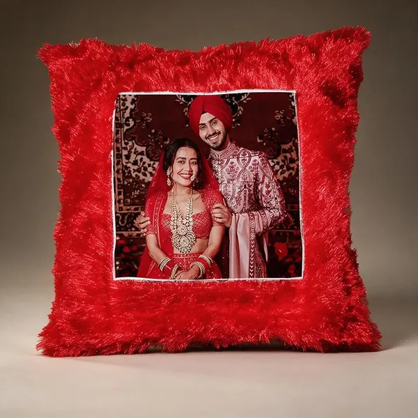 Red_Shaggy_Photo_Print_Square_Cushion