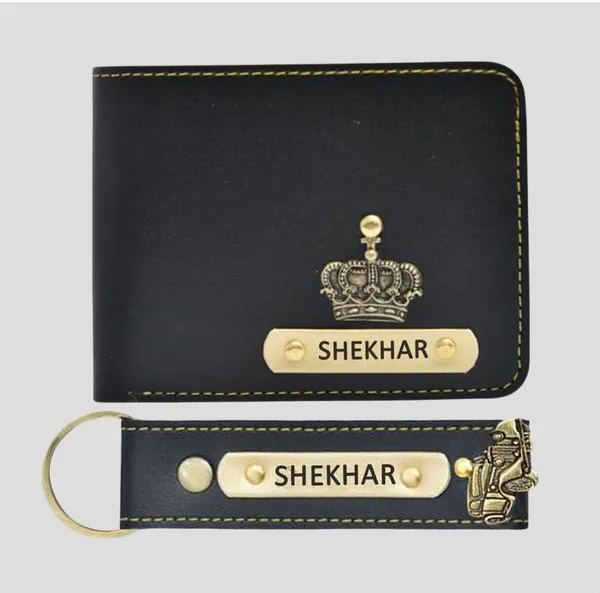 Black_Leatherette_Wallet_And_Keychain_Set_For_Men