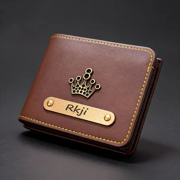 Brown_Leather_Finish_Crown_Emblem_Wallet_For_Men