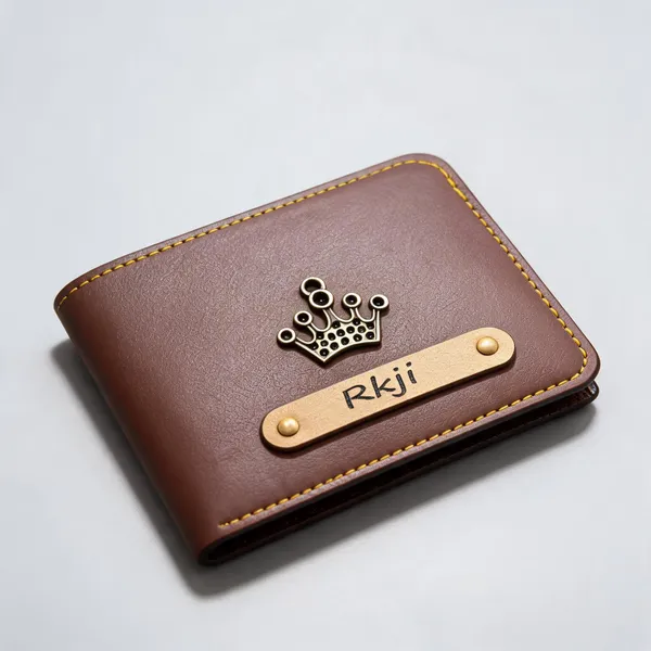 Brown_Leather_Finish_Crown_Emblem_Wallet_For_Men