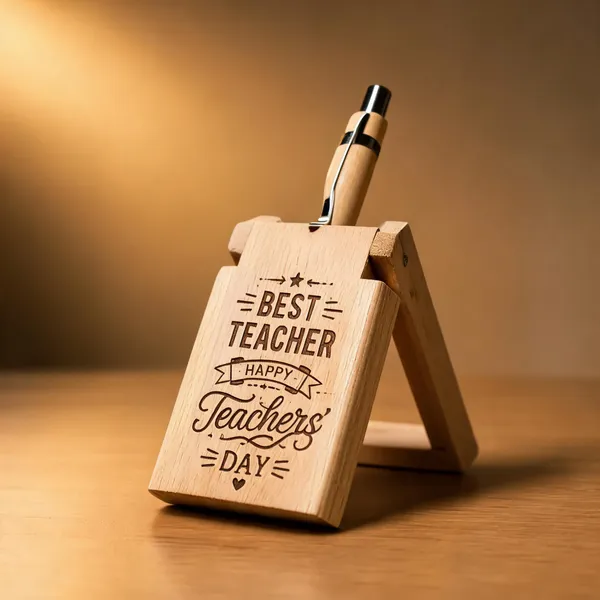 Wood_Natural_Grain_Teacher-Engraved_Easel_Pen_Stand
