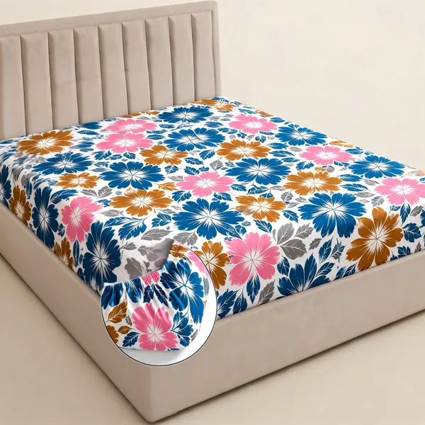 Floral_Print_Fitted_Bed_Sheet_Set
