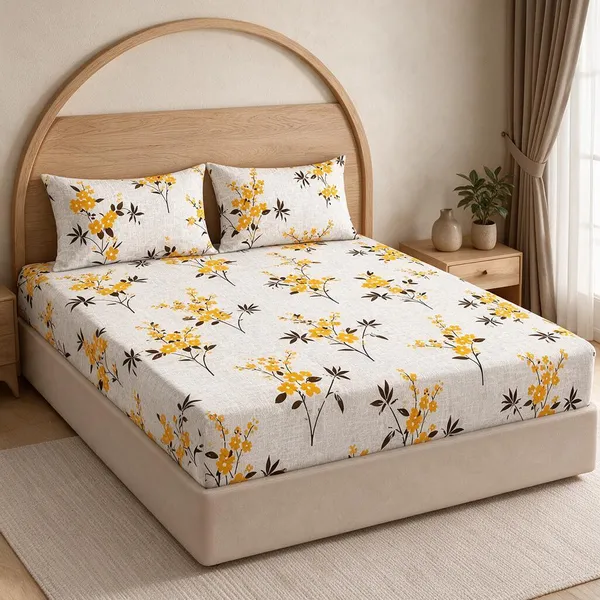 Floral_Print_Fitted_Bed_Sheet_Set