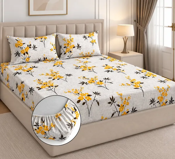 Floral_Print_Fitted_Bed_Sheet_Set
