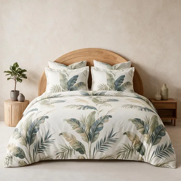 Floral_Stripe_Print_Double_Bed_Sheet_Set