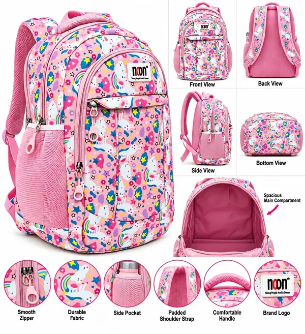 Girls_Unicorn_Print_School_Backpack