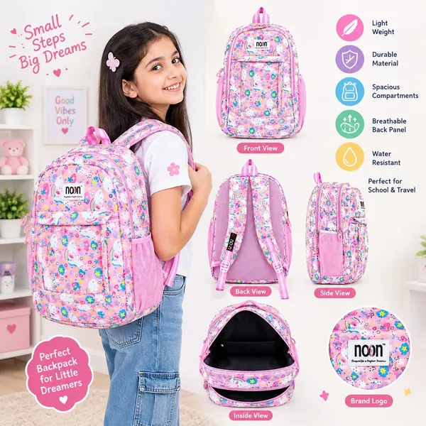 Girls_Unicorn_Print_School_Backpack