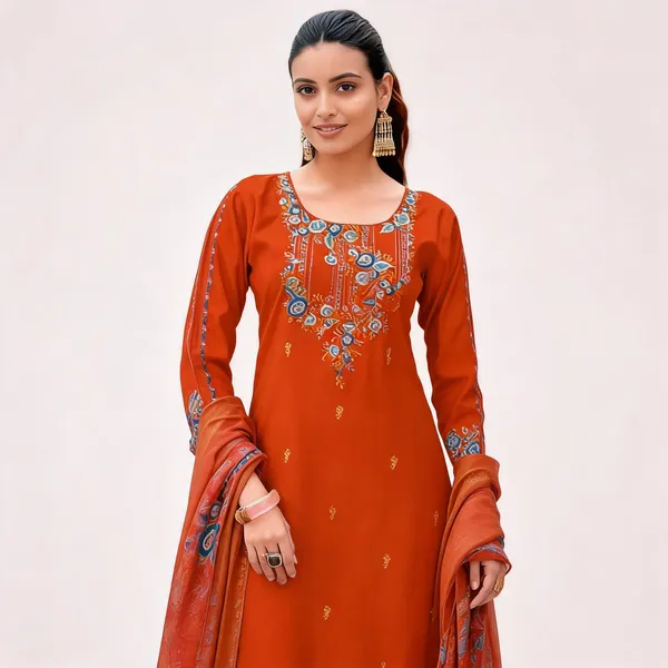 Orange_Viscose_Straight_Embroidered_Kurta_Suit_Set_For_Women