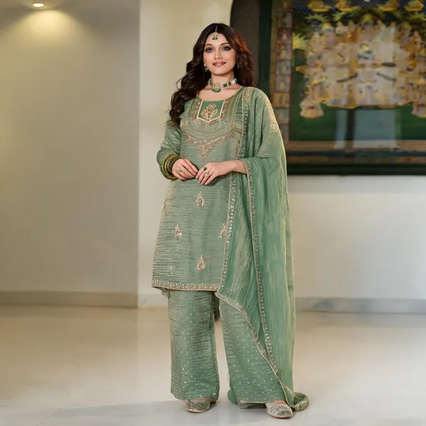 Sage_Green_Crush_Tissue_Silk_Embroidered_Straight_Suit_Set_For_Women