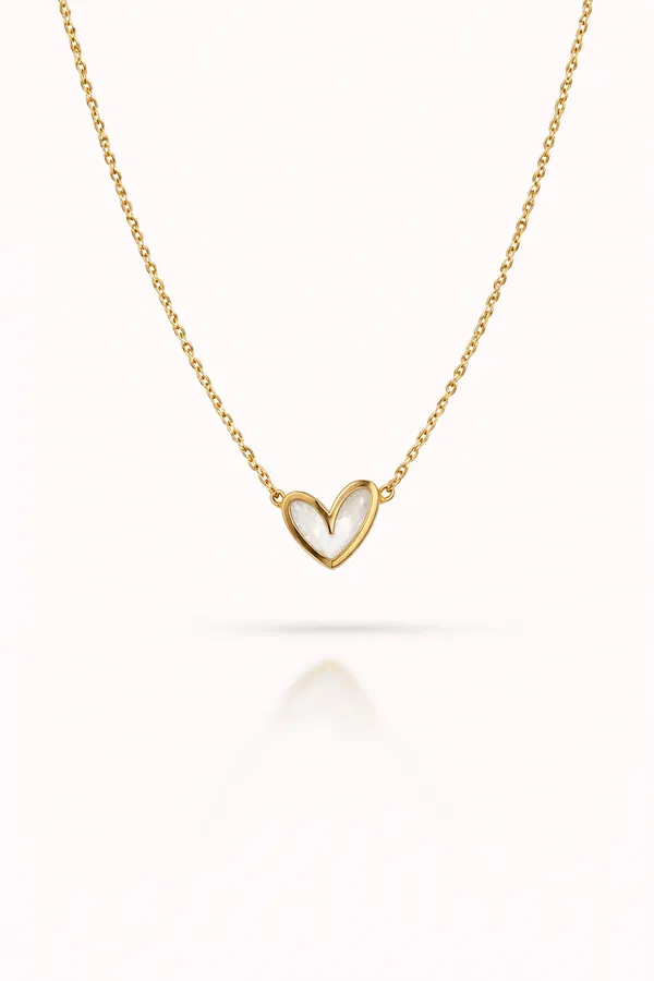 18k_gold-plated_white_Heart_Pendant_Necklace_for_Women