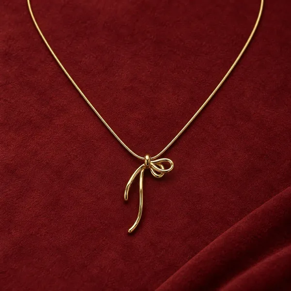 Gold_Tone_Bow_Pendant_Necklace_for_Women