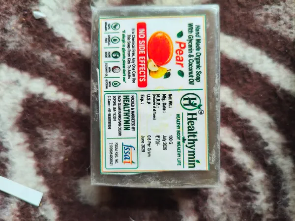 Healthymin_Pear_Handmade_Organic_Soap