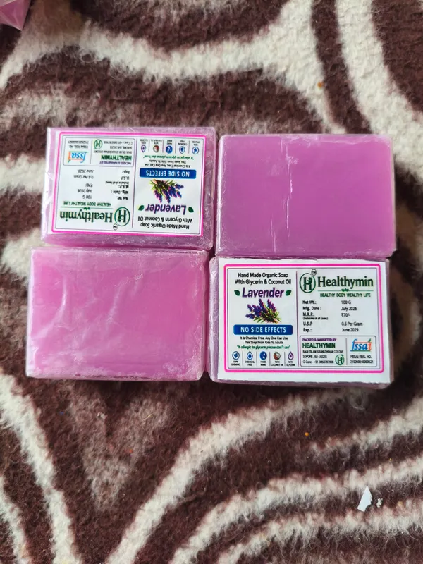 HealthYmin_Lavender_Handmade_Organic_Soap_With_Glycerin