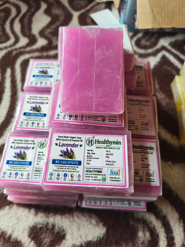 HealthYmin_Lavender_Handmade_Organic_Soap_With_Glycerin