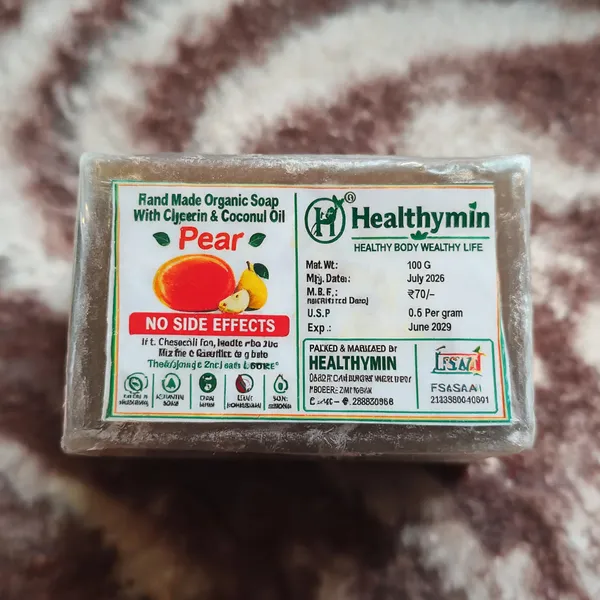 Healthymin_Pear_Glycerin_Coconut_Oil_Handmade_Soap