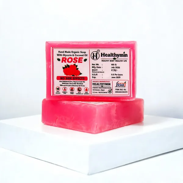 Healthymin_Rose_Glycerin_Coconut_Oil_Handmade_Soap