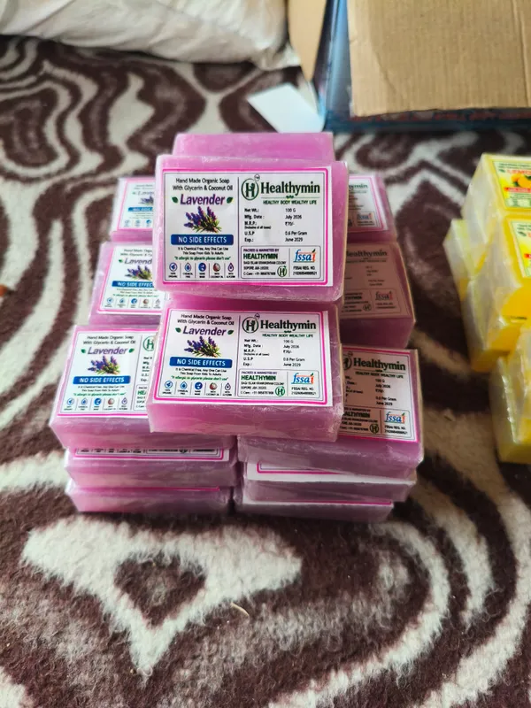 HealthYmin_Lavender_Handmade_Organic_Soap_With_Glycerin