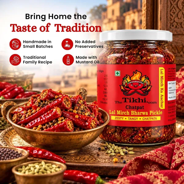 The_Tikhi_Bharwa_Lal_Mirch_Achar_Banarasi_Style_Stuffed_Red_Chilli_Pickle_500G