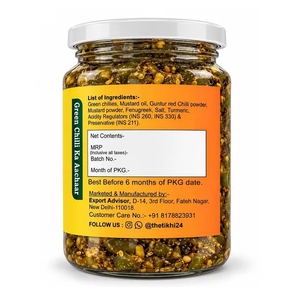 The_Tikhi_Hari_Mirch_Achar_Spicy_Tangy_Green_Chilli_Pickle_500G