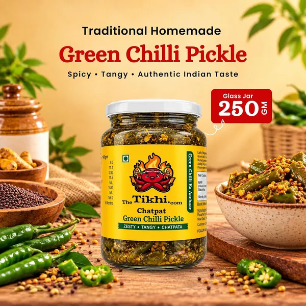 The_Tikhi_Hari_Mirch_Achar_Spicy_Tangy_Green_Chilli_Pickle_500G