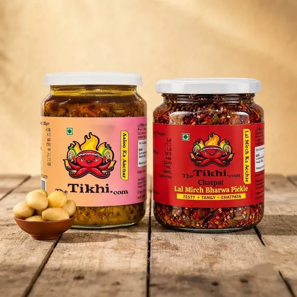 The_Tikhi_Imli_Chutney_Sweet_Tangy_Tamarind_Chutney_500G_And_Aaloo_Ka_Achar_Spicy_Potato_Pickle_In_Mustard_Oil_500G