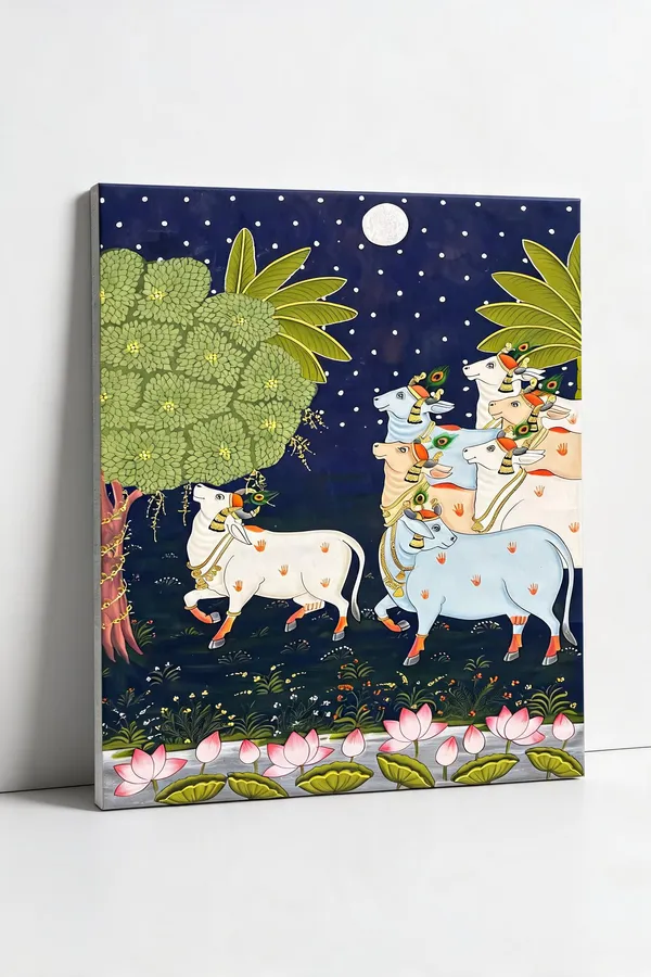 Traditional_Indian_Cow_Motif_Decorative_Wall_Art__Canvas_Roll