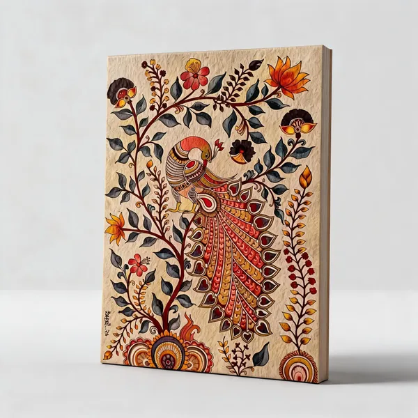 Textured_Fabric_Traditional_Peacock_Wall_Art__Canvas_Roll