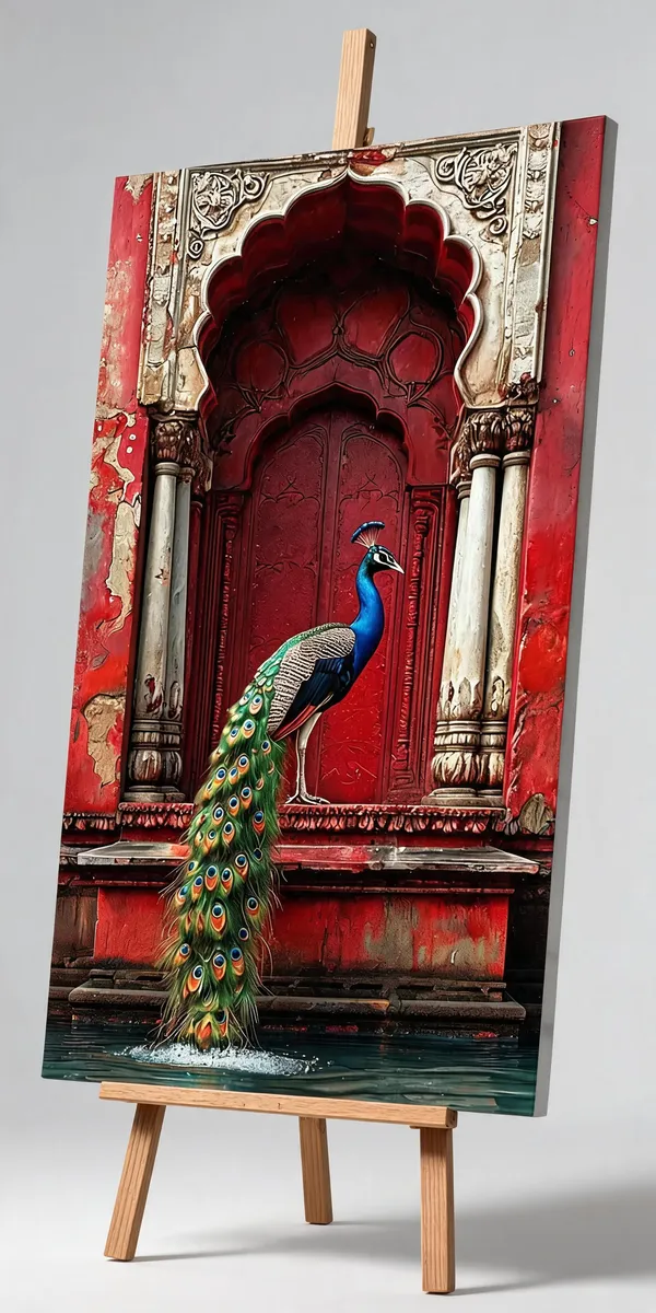 Traditional_Peacock_Motif_Wall_Art__Canvas_Roll