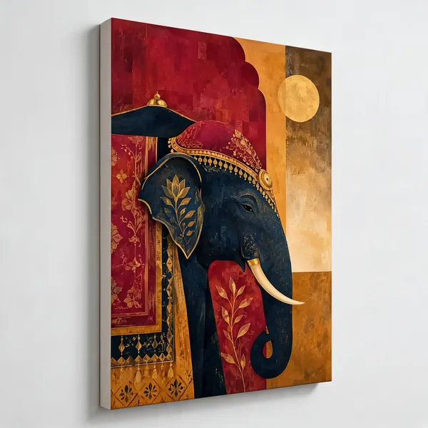 Traditional_Elephant_Motif_Wall_Art__Canvas_Roll