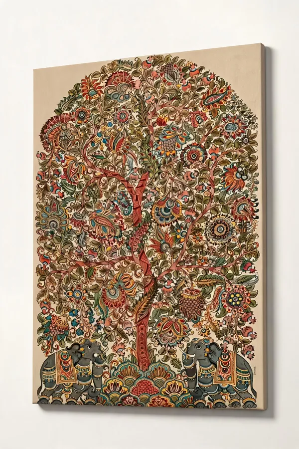 Kalamkari_Tree_Of_Life_Elephant_Wall_Hanging__Canvas_Roll
