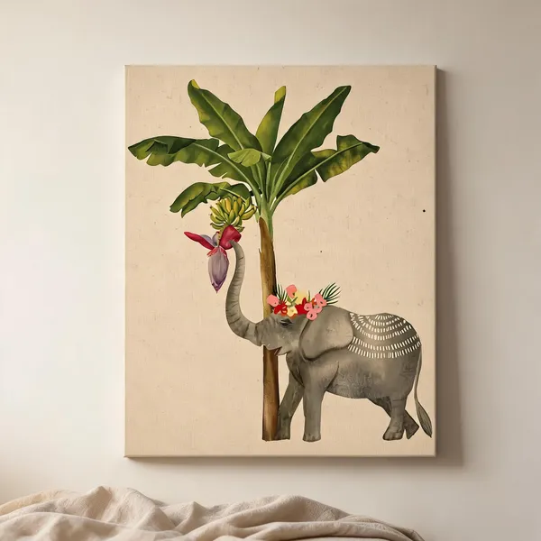 Botanical_Elephant_Illustration_Wall_Art__Canvas_Roll