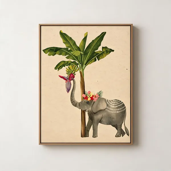 Botanical_Elephant_Illustration_Wall_Art__Canvas_Roll