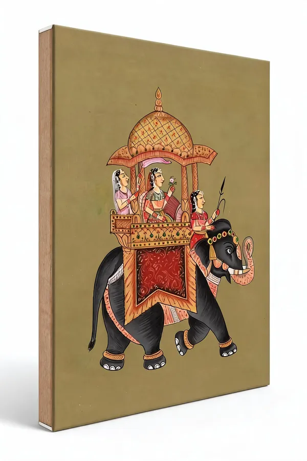 Traditional_Elephant_Miniature_Painting_Wall_Art__Canvas_Roll