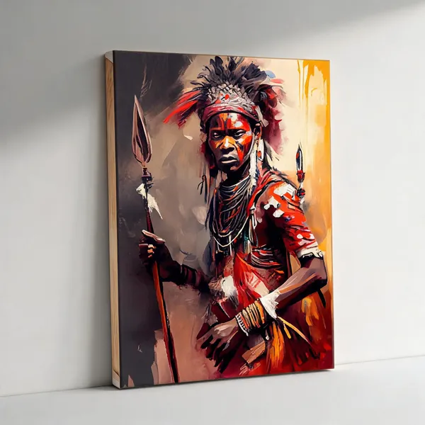 Artistic_Tribal_Wall_Art_400_Gsm_Gallery_Wrapped_Canvas_On_Premium_1_5x1_5_Inch_Pine_Wood_Frame_Roll