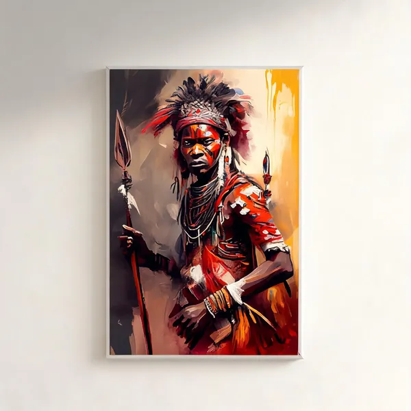 Artistic_Tribal_Wall_Art_400_Gsm_Gallery_Wrapped_Canvas_On_Premium_1_5x1_5_Inch_Pine_Wood_Frame_Roll