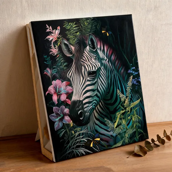Beautiful_Zebra_Wall_Art_400_Gsm_Gallery_Wrapped_Canvas_On_Premium_1_5x1_5_Inch_Pine_Wood_Frame_Gallery_Wrapped_Ready_To_Hang