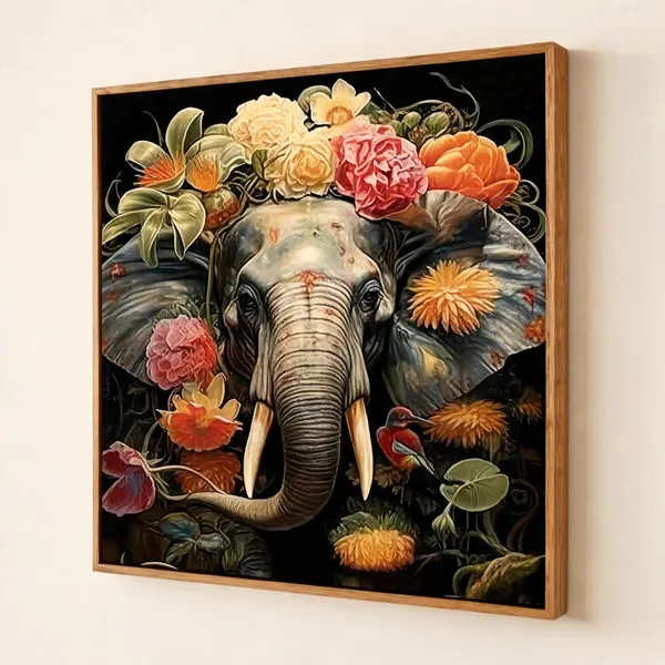Artistic_Elephant_Painting_400_Gsm_Gallery_Wrapped_Canvas_On_Premium_1_5x1_5_Inch_Pine_Wood_Frame_Gallery_Wrapped_Ready_To_Hang